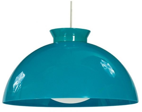 Turquoise Castiglioni Hanging Dome Lamp