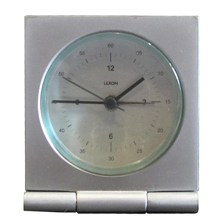 Stainless Steel Silver Matte Modern Fold Out Clock