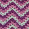 Teal and Purple Acrylic Crochet Blanket