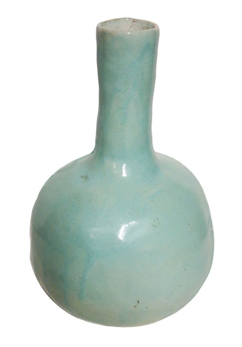 Celadon Blue Gourd Shaped Ceramic Vase