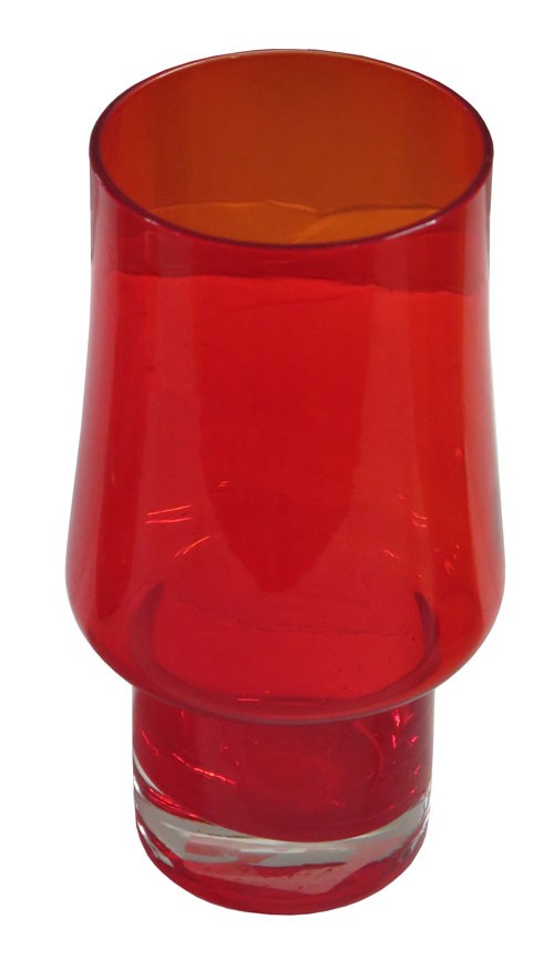 Modern Shape Red Glass Vase