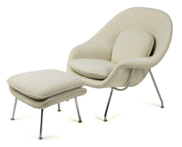 Saarinen Womb Chair With Matching Footstool (BK)