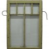 Antique Rustic Window- Painted Cream Front w/ White Reverse Side
