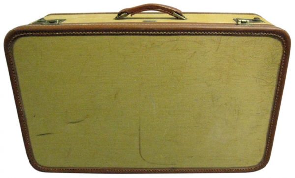 Antique Suitcase With Leather Details