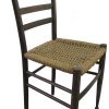Rustic Ladder Back Cane Chair with Woven Seat