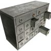 Metal Chest of Small Drawers with Loop Pulls