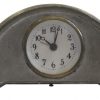 Vintage Silver Metal Semi-Circle Clock