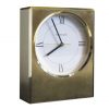 Tiffany and Co. Brass and Gold Rectangular Clock