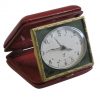 Red Leather Travel Clock