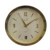 Metal Dunhill Round Gold Clock