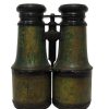 Vintage Brass Binoculars with Oxidization and Black Trim