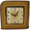 Vintage Telechron Wood Alarm Clock with Faux Leather