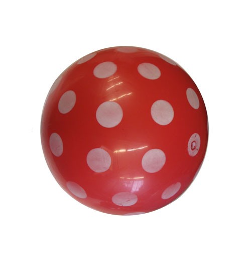 Red Rubber Ball White Polka Dots - Lost and Found