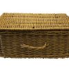 Bentwood Picnic Basket with Woven Stick Latch Side Handle