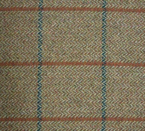Green Brown and Red Scottish Tweed Blanket