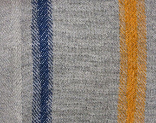 Light Blue Grey with Yellow and Dark Blue Stripes
