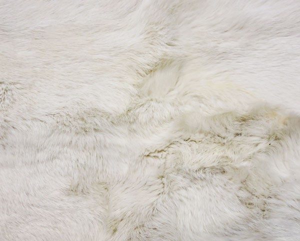 Off-White Rabbit Fur Rug