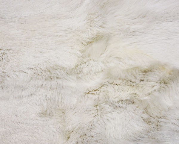 White Rabbit Fur Rug, Real Rabbit Fur Rug, Real White Fur Rug