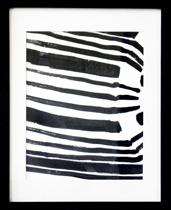 Abstract Zebra Stripes Painting on Paper (Cleared)