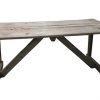 Weathered Grey Wood Rustic Picnic / Work Table (BK)