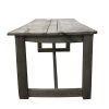 Weathered Grey Wood Rustic Picnic / Work Table (BK)