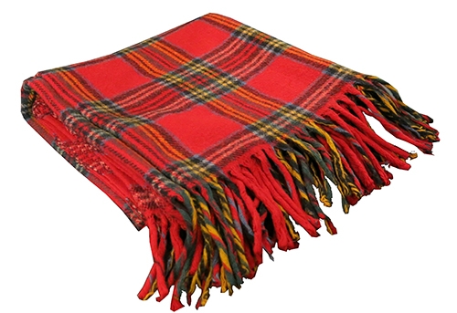 Red, Green & Yellow Vintage Wool Blanket - Lost and Found