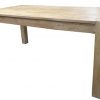 Ash Blond Parsons Style Reclaimed Wood Dining Table (BK)