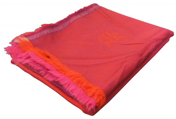 Multi-colored Cotton Arpadon Blanket with Fringe