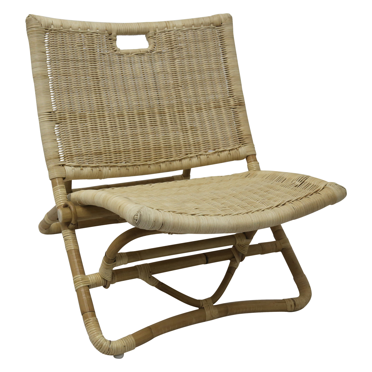 rattan folding beach chair